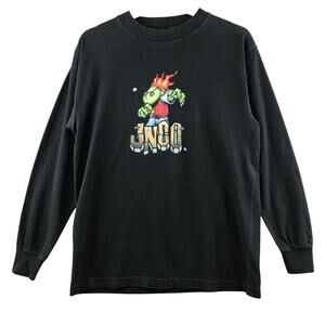 Vintage Youth JNCO Jeans Alien Flamehead Skate T-Shirt long sleeve XL‎